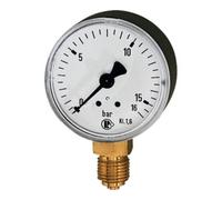 RIEGLER Riegler Manomètre standard, boîtier en tôle d'acier, G 1/4 bas, -1/0,0 bar, Ø 50 Quantité:1