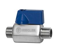 RIEGLER Riegler Mini-vanne à bille, acier inoxydable 1.4401, M/M, G 1/2, DN 15 Quantité:1
