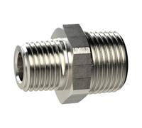 RIEGLER Riegler Nipple double filetage, conique, R 3/4 ext., R 1 int., SW 36, MS chromé Quantité:1