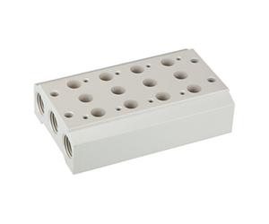 RIEGLER Riegler Placa de base multiple pour vannes 5/2-5/3 voies, 4 pos., M5, G 1/8 Quantité:1