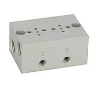 RIEGLER Riegler Plaque de base en série 2 fois, M5 pour mini électrovannes 15 mm Quantité:1