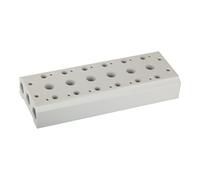 RIEGLER Riegler Plaque de base multiple pour électrovannes 5/2-5/3, 6 pos., G 1/4, G 3/8 Quantité:1
