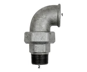 RIEGLER Riegler Raccord coudé 98 femelle/mâle, Rp 1 1/4, R 1 1/4, fonte malléable noire Quantité:1