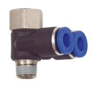 RIEGLER Riegler Raccord coudé en Y « Série bleue », pivotant G/R 1/8 i./a. Quantité:1