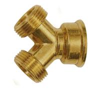 RIEGLER Riegler Raccord dérivation GEKA, laiton poli, 1x G 3/4 FI, 2x G 3/4 ME Quantité:1