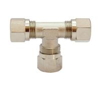 RIEGLER Riegler Raccord en T, Ø ext. tube 15 mm, clé 17, clé 1 27, laiton chromé Quantité:1