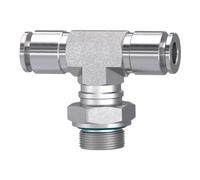 RIEGLER Riegler Raccord en T rotatif, G 1/4 a., Ø tuyau 4, ES 1.4404 Quantité:1