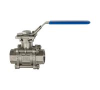 RIEGLER Riegler Robinet à tournant sphérique en acier inoxydable, 3 pièces, longueur selon DIN 3202-M3, G 1/4 Quantité:1
