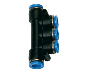 RIEGLER Riegler T-Dérivateur multiple, raccords à fiche « Série bleue », Ø raccord 2x8/3x6 Quantité:1
