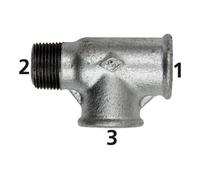 RIEGLER Riegler Té 134, FI/FI/ME, Rp/Rp/R 1, fonte malléable noire galvanisée Quantité:1