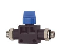 RIEGLER Riegler Vanne 3/2 voies « Série Bleue », AG/AG G 1/8, plastique/MS verni Quantité:1
