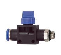 RIEGLER Riegler Vanne 3/2 voies « Série Bleue », raccord à emboîtement, G 1/8 ext., S-G Ø 8 mm Quantité:1