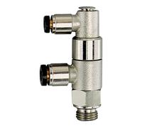 RIEGLER Riegler Vanne d'arrêt actionnée pneumatiquement, G 3/8, raccord rapide 8/4 Quantité:1