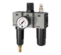 RIEGLER Riegler WE 3 pcs »FUTURA-mini«, revêtement métal, manomètre sur pied, G1/4, 0,5-10, VA Quantité:1