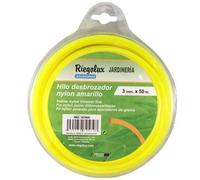 Riegolux 107664 Fil débroussailleuse en Nylon carré, Jaune, 3 mm x 50 m