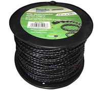 Riegolux 107677 Fil de débroussailleuse en Nylon hélicoïdal, Noir, 3,3 mm x 100 m