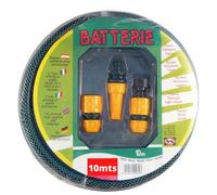 Riegolux 331030 Kit Tuyau Batterie avec Accessoires, Vert, 10 m