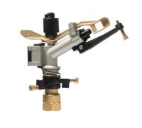 Riegoprofesional Canon d'arrosage agricole sectoriel | Portée 12,5 à 19,5 m | Pression 1,5 à 4 bar | Métal vert oscillant | Raccord 1 femelle