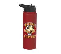 Rien de mieux que le football et un fan de football d'un jour de congé Stainless Steel Insulated Water Bottle