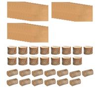 Rieoany 30 Porte-cartes en Bois, Porte-cartes pour Mariages, Banquets et Evénements, Avec 30 Cartes, Pliables pour Menus, Etiquettes Nominatives et Photos