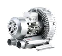 RIEONA Turbine soufflante régénératrice, souffleur à Anneau Vortex Haute Pression, souffleur Vortex monophasé, Pompe à Vide Industrielle for soufflage ou Aspiration d'air(370W/0.5HP)