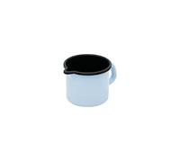 Riess, 0038-028 BACKEMAILLE Pot à bec Bleu Diamètre 9 cm Volume 0,5 l Émail Bleu clair Hauteur 8,5 cm Largeur 14,6 cm Longueur 10,2 cm 250 g