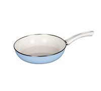 Riess, 0042-032, Poêle en verre céramique Ø 24cm, BLUE, Vol. (rec.): 1,5 Litres, Made in Autriche, LBH: 43,4x25,3x7,2Centimètres, 1,235Kilogrammes, poêle à frire, Émaillée, Passe au four