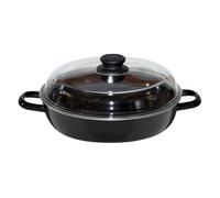 Riess poêle à frire avec couvercle en verre Ø20cm noir émail