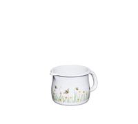 Riess, 0093-137, pot à bec Ø 10 cm, abeille, émail, volume (rec.) : 0,8 l, fabriqué en Autriche, L x l x H : 16,6 x 11,5 x 9,6 cm, 0,320 kg, compatible avec cuisinière à induction, cuisinière à gaz