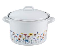 Riess Marmite à viande Flora avec couvercle Ø22cm 4,5 litres émail Country