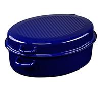 Riess 0442-012 Classic-special articles Goose-roaster ovale avec couvercle, Diameter-46.6 cm Cobalt Blue