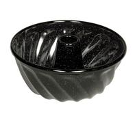 Riess, 0495-022 Moule à kouglof Classique 22, diamètre : 22 cm, Hauteur : 10,3 cm, capacité : 2,00 l, émail, Noir, Moule à gâteau