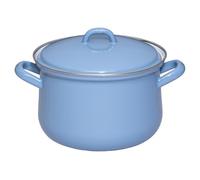 Riess, 0607-128 Marmite avec couvercle 18 cm, 2,5 l, émail, édition classique, bleu moyen, 1,41 kg, 2,5 l, 25,5 x 19,8 x 12,5 cm