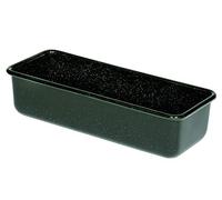 Riess, 0638-022, moule à pâtisserie professionnel, moule à gâteau royal, contenance 1,7 litre, hauteur 7,8 cm, largeur 10 cm, longueur 30 cm, émail, noir, moule à pain, induction