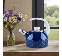 Riess Bouilloire à flûte Plus 2 litres bleu fleuri