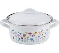 Riess Casserole avec couvercle Ø16cm 1,1L Flora émail