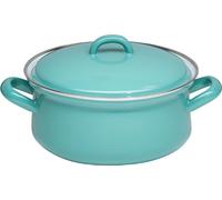 Riess Casserole avec couvercle Ø18cm 1,6L Nature Green Medium émail