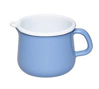 Riess Classic Nature Blue 0671-128 Casserole en émail pour tous types de plaques de cuisson Diamètre : 10 cm Capacité : 0,75 l