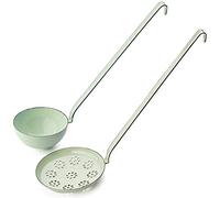 Riess Classic Pelle à pâtisserie Plus louche Set de ustensiles de cuisine en émail à suspendre (vert nil)