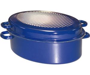 Riess Cocotte d'oie ovale avec couvercle émaillé 38 cm
