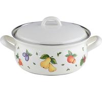 Riess Country Fruit Garden casserole avec couvercle Ø18 cm 1,5 litre émail