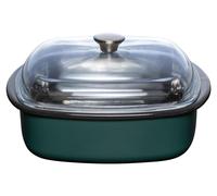 Riess Cuiseur vapeur 3 pièces avec couvercle en verre Insert de cuisson Teal