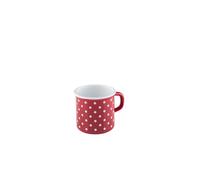 Riess Gobelet 3/8L Ø8cm pois rouge émail