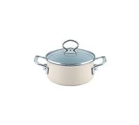 Riess Casserole avec couvercle en verre Ø24cm 3,7L Avorio émail