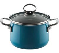 Riess Marmite à viande avec couvercle en verre Ø24cm 6,5 litres émail Nouvelle Aquamarin extra fort