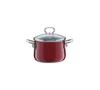 RIESS Marmite avec couvercle en verre NOUVELLE 16cm/2l Rosso rouge foncé