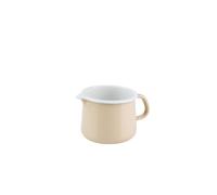 Riess Nouvelle casserole à bec Ø12cm 1 litre cappuccino émaillé ventru