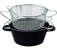 Riess Poêle à frites avec insert Ø20cm Noir Émail