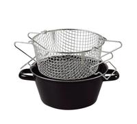 Riess Poêle à frites avec insert Ø26cm Émail noir Induction
