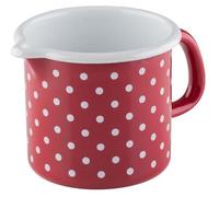 Riess Pot à bec Ø9cm 1/2L pois rouge émail